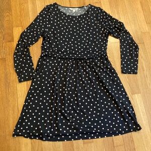 Boden Size 12P Amelie polka dot jersey dress